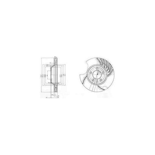 Dr!Ve+ DP1010.11.0390 - Oe 955 351 401 50 Disco Freno, Anteriore Sinistro Per Cayenne (9PA), Touareg (7L)-image