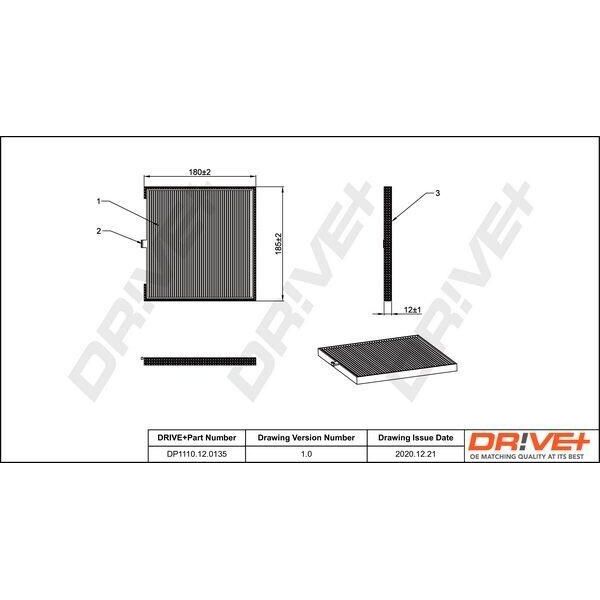 Dr!Ve+ DP1110.12.0135 - Filtro Aria Abitacolo Oe 9713307010 Per I10 (Pa), I10 (Ba, Ia), Picanto (Sa), Picanto (Ta)-image