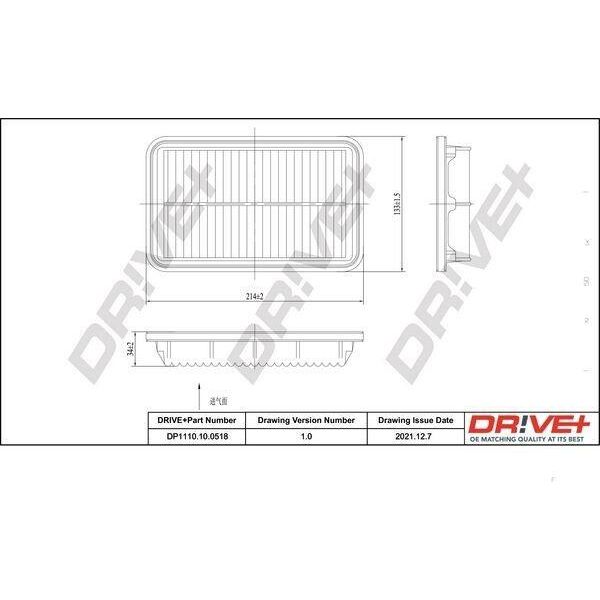 Dr!Ve+ DP1110.10.0518 - Filtro Aria Oe 28113 04000 Per I10 (Pa), Picanto (Ta)-image