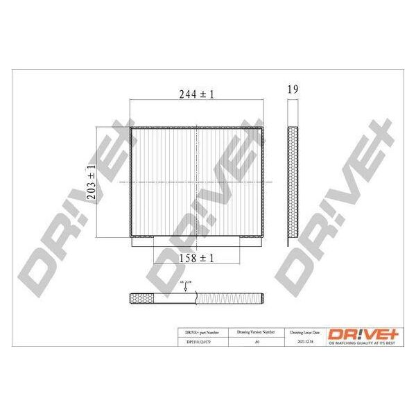 Dr!Ve+ DP1110.12.0179 - Oe 97133 2H001 Filtro Aria Abitacolo Per Bayon (BC3), Elantra (Hd), Elantra (Md, Ud), Elantra (Ad), I20 (Gb, Ib), I20 (BC3, BI3), I30 (Gd), I30 (Pd), Carens Iv, Ceed (Jd), Ceed (Cd), Xceed (Cd), Proceed Van (Cd), Proceed (Cd), Pro Ceed (Jd), Cerato (Bd)-image