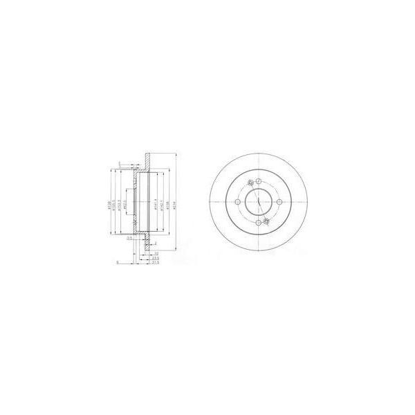 Dr!Ve+ DP1010.11.0256 - Oe 58411 0X500 Disco Freno, Asse Posteriore Per I10 (Pa), Picanto (Sa), Picanto (Ta), Picanto (Ja)-image