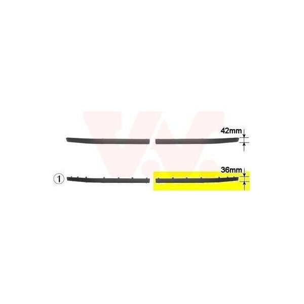 Van Wezel 0639483 - Modanatura Di Serie 5111 8226 561, Paraurti Anteriore Sinistro Per Serie 5 (E39)-image