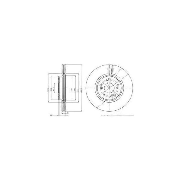 Dr!Ve+ DP1010.11.0595 - Oe 45251 Sea E30 Disco Freno, Asse Anteriore Per Accord Vii, CR-V Ii (Rd)-image