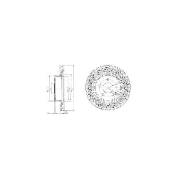 Dr!Ve+ DP1010.11.0568 - Oe 204 421 09 12 Disco Freno, Asse Anteriore Per Classe C (W204), Classe C (C204), Classe C (S204)-image