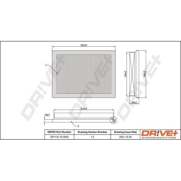 Dr!Ve+ DP1110.10.0593 - Filtro Aria Oe 165461HC2A Per Micra Iv (K13), Note (E12)-image