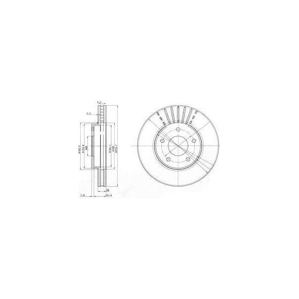 Dr!Ve+ DP1010.11.0815 - Oe 40206 3Y502 Disco Freno, Asse Anteriore Per Almera Tino (V10), Maxima Qx V (A33), Primera (P12), Primera (P11), X-Trail (T30), X-Trail (T31)-image