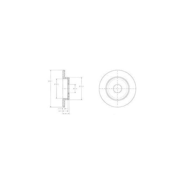 Dr!Ve+ DP1010.11.0243 - Oe 43206 4U100 Disco Freno, Asse Posteriore Per Almera Tino (V10), Primera (P12), Primera (P11)-image