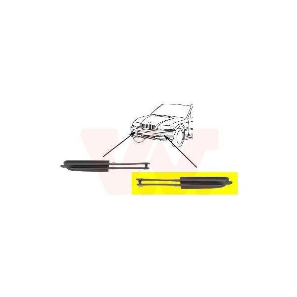 Van Wezel 0646587 - Oe 51118195293 Striscia Di Rivestimento, Paraurti Anteriore Sinistro Per Serie 3 (E46)-image