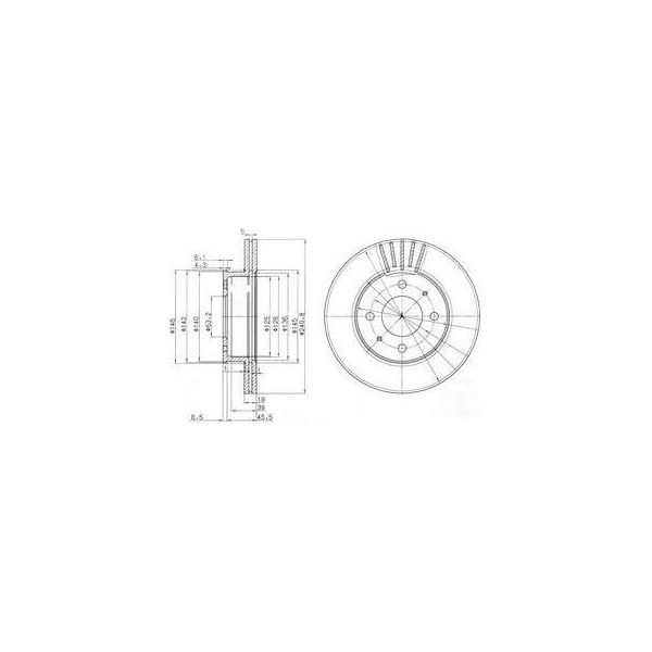 Dr!Ve+ DP1010.11.0817 - Oe 51712 25060 Disco Freno, Asse Anteriore Per Accent Ii (Lc), Accent I (X-3)-image