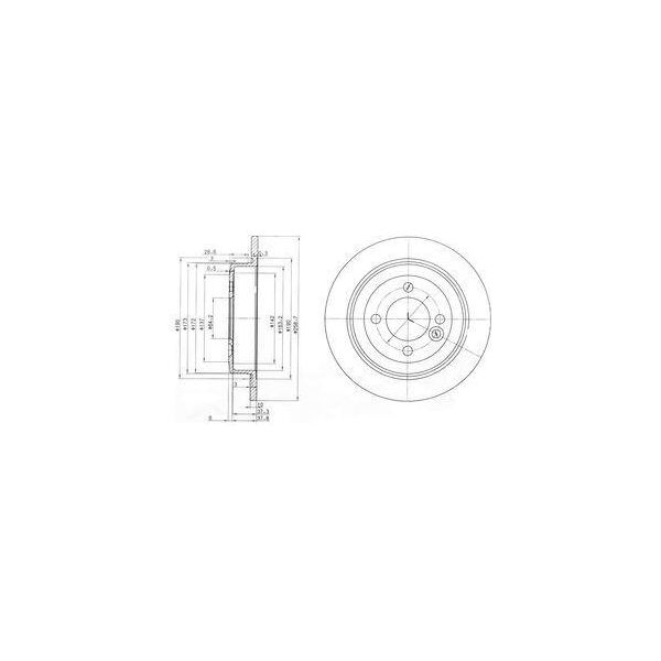 Dr!Ve+ DP1010.11.0156 - Oe 1 503 070 Disco Freno, Asse Posteriore Per R56, R52, R57, R55, R58, R59, R50, R53-image