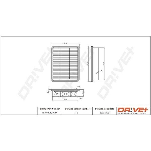 Dr!Ve+ DP1110.10.0497 - Oe SH01 13 3A0A Filtro Aria Per 3 (Bm, Bn), 6 (G), CX-5 (Gh, Ke), CX-5 (Kf)-image