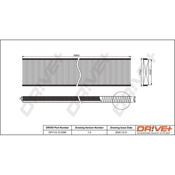 Dr!Ve+ DP1110.12.0280 - Filtro Abitacolo Oe 1054 468 Per Galaxy (Wgr), Alhambra (7V), Sharan (7M)-image
