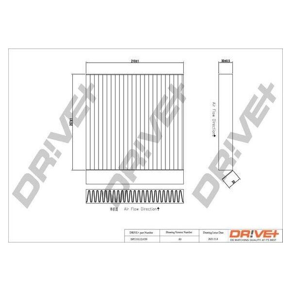 Dr!Ve+ DP1110.12.0199 - Filtro Aria Abitacolo Oe 27 27 797 59R Per Laguna I, Laguna Ii, Vel Satis (BJ0)-image