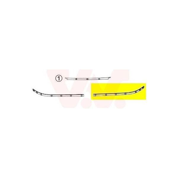 Van Wezel 0639485 - Modanatura Oe 5111 8226 555, Paraurti Anteriore Sinistro Per Serie 5 (E39)-image