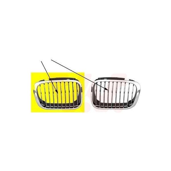 Van Wezel 0646518 - Griglia Radiatore Oe 5113 8208 490, Destra Per Serie 3 (E46)-image