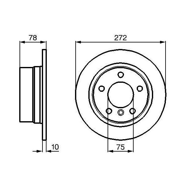 Bosch 0 986 478 641 - Oe 34 21 1 160 809 Disco Freno Per Serie 3 (E36)-image