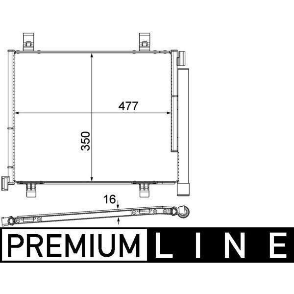 Mahle Ac 747 000P - Oe 1S0 820 411 B Condensatore Aria Condizionata Con Essiccatore Per Mii (KE1, KF1), Citigo (NF1), Load Up, Polo (6C, 6R), Up-image