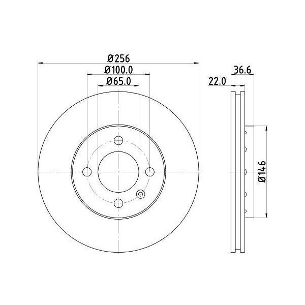 Hella 8DD 355 118-261 - Oe 1S0615301 Disco Del Freno Per Mii (KE1, KF1), Citigo (NF1), Load Up, Up-image