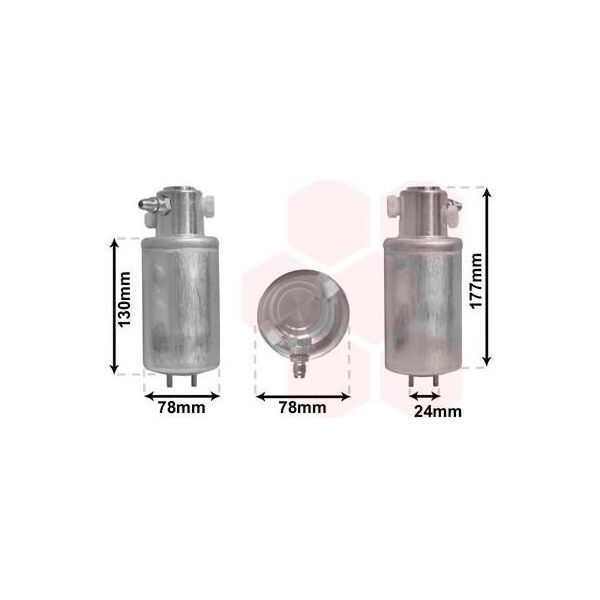 Van Wezel 5800D165 - Oe 1H0820191A Essiccatore Aria Condizionata Per Arosa (6H), Cordoba (6K), Ibiza (6K), Inca (6K), Vento (1H), Caddy Ii (9K), Golf Iii (1H), Golf Cabriolet (1E), Polo (6N), Polo (6V)-image