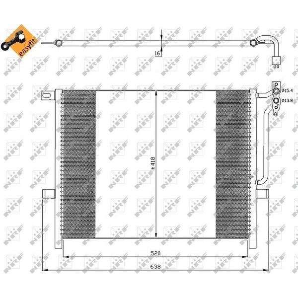 Nrf 35589 - Condensatore Aria Condizionata Oe 64536914033 Per Serie 3 (E46), Z4 (E86), Z4 (E85)-image