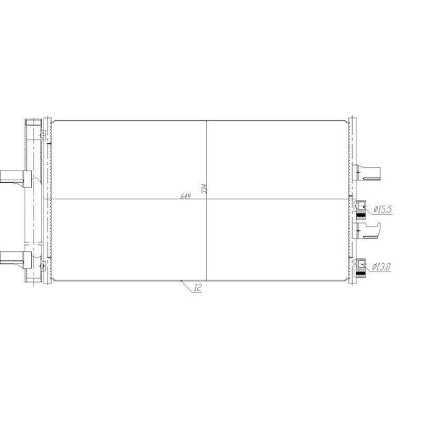 Nrf 350474 - Oe 64509271205 Condensatore Aria Condizionata Con Essiccatore Per Serie 1 (F40), Serie 2 (F45), Serie 2 (F44), Serie 2 (F46), X1 (F48), X2 (F39), F60-image