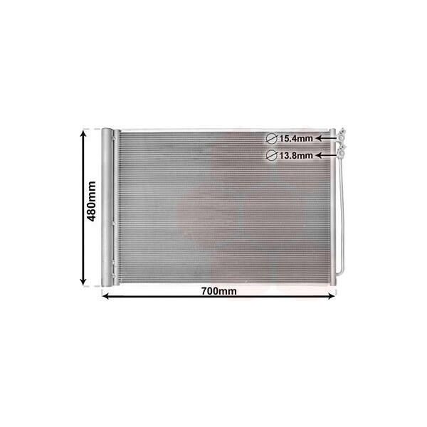 Van Wezel 06005370 - Oe 4247809 Condensatore Aria Condizionata Con Essiccatore Per Serie 7 (F01), Serie 5 (F11), Serie 5 Gt (F07), Serie 5 (F10)-image