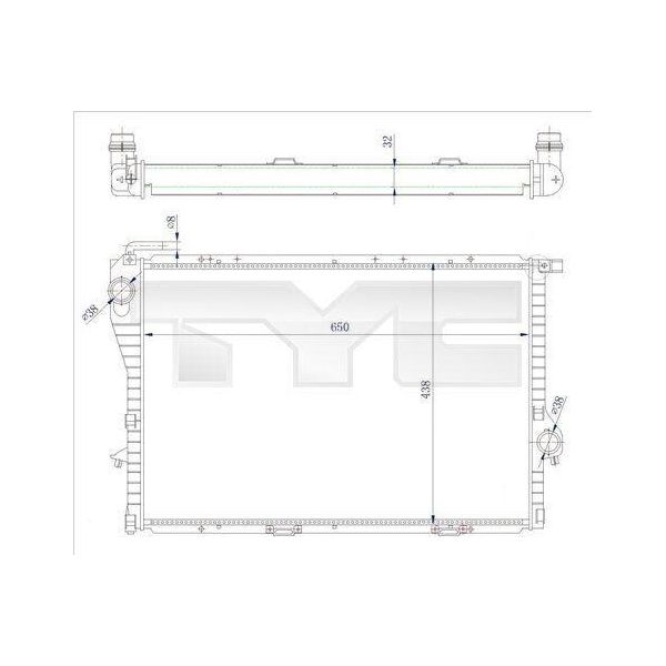 Tyc 703-0005-R - Oe 1436060 Radiatore, Raffreddamento Motore Per Serie 5 (E39), Serie 7 (E38)-image