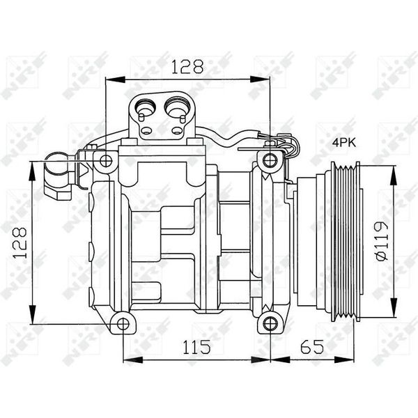 Nrf 32122 - Compressore Aria Condizionata Oe 1385172 Per Serie 3 (E36), Range Rover Ii (P38A)-image