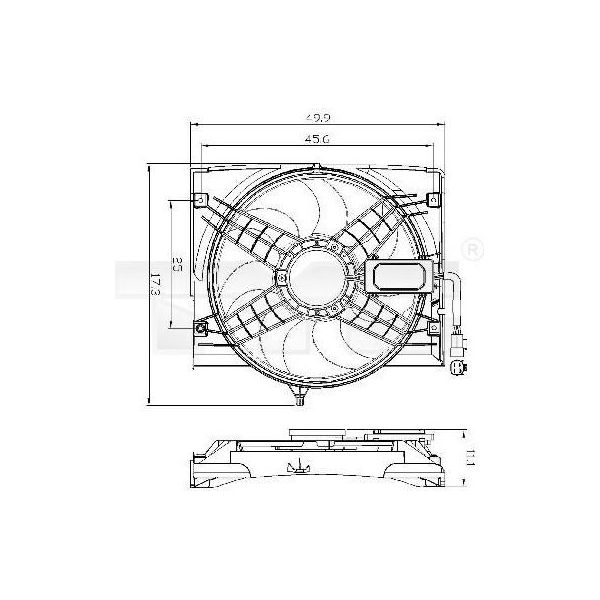 Tyc 803-0011 - Ventola Radiatore Oe 17112246793 Per Serie 3 (E46)-image