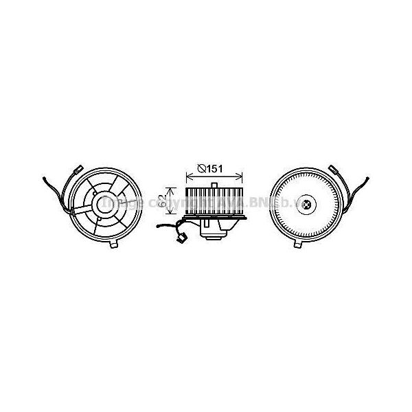 Prasco ST8505 - Motore Soffiatore Oe 6N1819021 Per Cordoba (6K), Ibiza (6K), Arosa (6H), Inca (6K), Polo (6N), Caddy Ii (9K), Polo (6V), Polo Playa-image