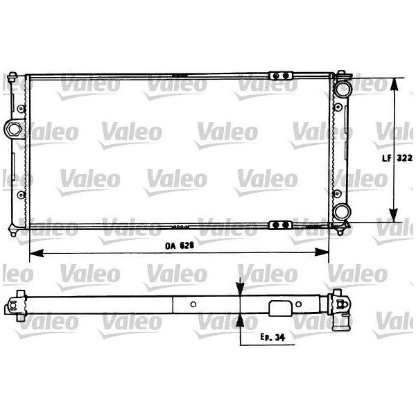 Valeo 731266 - Radiatore Oe 6K0121253E, Raffreddamento Motore Per Cordoba (6K), Ibiza (6K), Inca (6K), Caddy Ii (9K)-image
