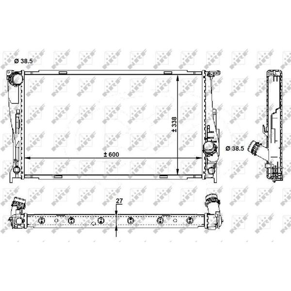Nrf 59210 - Radiatore Oe 17117547059, Raffreddamento Motore Per Serie 1 (E88), Serie 1 (E82), Serie 3 (E90), Serie 3 (E93), Serie 3 (E92), Serie 3 (E91), X1 (E84), Z4 (E89)-image