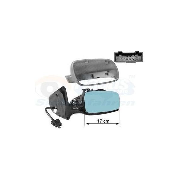 Van Wezel 5888816 Specchietto Esterno Specchietto Laterale Destro Per Vw Golf Iv Hatchback (1J1) Convesso Riscaldato Primerizzato-image