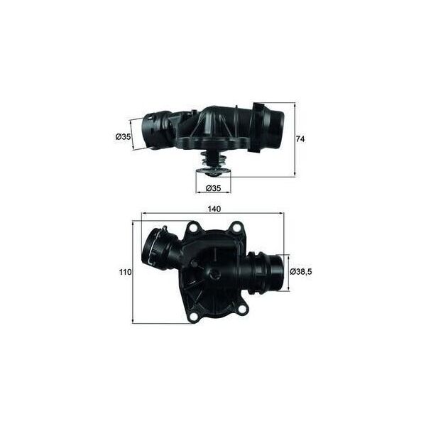 Mahle Ti 233 88 - Termostato Acqua Di Raffreddamento Oe 11512354056 Per Serie 3 (E46), Serie 5 (E39), Serie 7 (E38), X5 (E53), Galloper I, Range Rover Iii (L322)-image