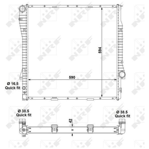 Nrf 55328 - Oe 1439101 Radiatore, Raffreddamento Motore Per X5 (E53)-image
