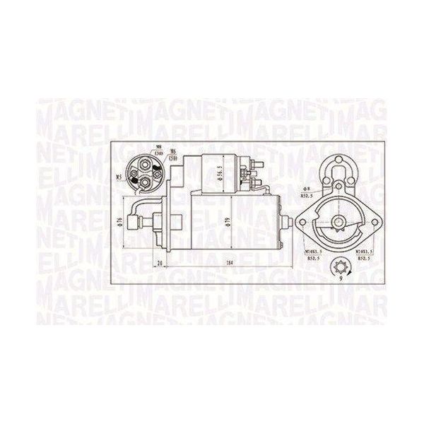 Magneti Marelli 063720984010 - Motorino Di Avviamento, Starter Per X5 (E53), Serie 7 (E65), Serie 7 (E38), Serie 5 (E61), Serie 5 (E39), Serie 5 (E60), Serie 3 (E46), Serie 3 (E36)-image