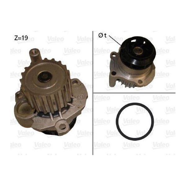 Valeo 506874 - Pompa Acqua Oe PA10267 Per Ibiza (6L), Cordoba (6L), Fabia I (6Y), Polo (9N)-image