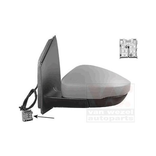 Van Wezel 5829823 - Oe 6R0857521 Specchio Retrovisore Esterno, Sinistro Per Polo (6C, 6R)-image