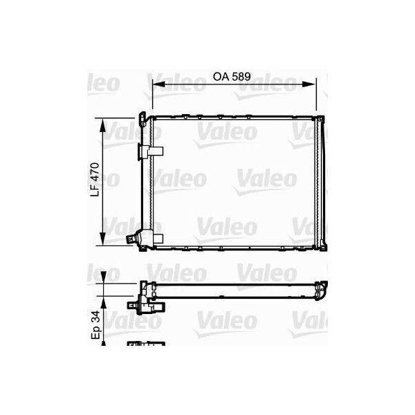 Valeo 730548 - Oe 7701035723 Radiatore, Raffreddamento Motore Per Safrane I (B54), Safrane Ii (B54)-image