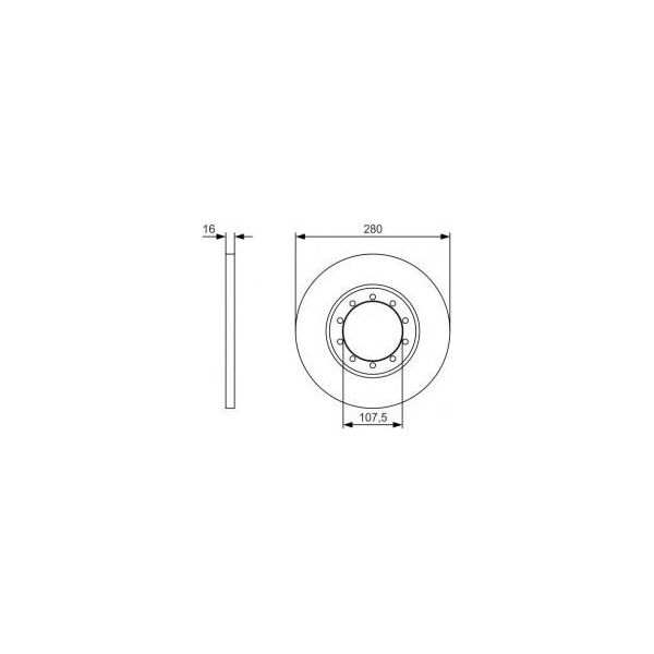 Bosch 0 986 479 R92 - Oe 1371420 Disco Freno Per Transit-image