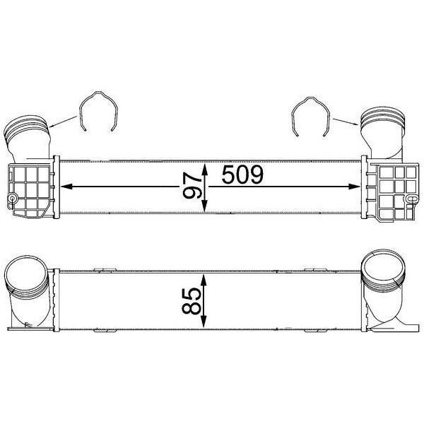 Mahle Ci 146 000S - Intercooler Oe 17517524916 Per Serie 1 (E82), Serie 3 (E90), Serie 3 (E91), X1 (E84), Serie 1 (E81), Serie 1 (E87), Serie 1 (E88)-image