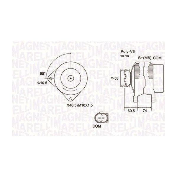 Magneti Marelli 063731905010 - Alternatore Per Serie 7 (E65), Serie 6 (E63), Serie 5 (E61), Serie 5 (E60)-image