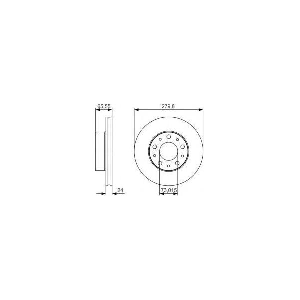 Bosch 0 986 479 S70 - Disco Freno Oe 4246 X9 Per Jumper, Ducato, Boxer-image