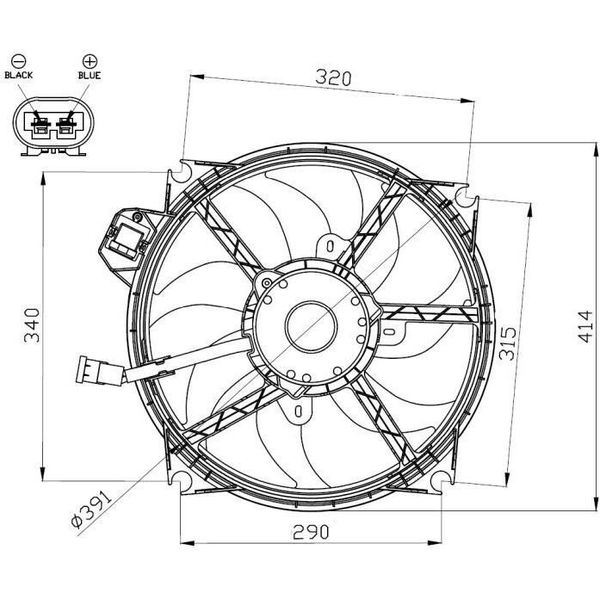 Nrf 47965 - Oe 214810011R Ventola Radiatore Per Megane Iii, Fluence (L3), Grand Scenic Iii (Jz), Megane Cc, Scenic Iii-image