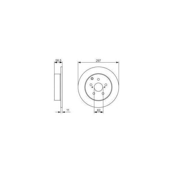 Bosch 0 986 479 574 - Oe 424310F020 Disco Freno Per Verso (R2)-image