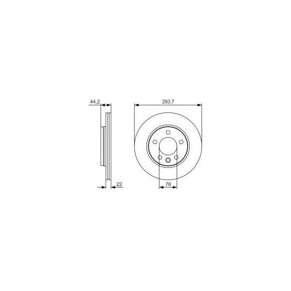 Bosch 0 986 479 S06 - Oe 7E0 615 601 D Disco Freno Per T5, T6-image