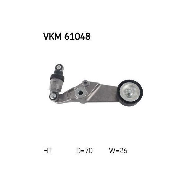 Skf Vkm 61048 - Oe 16620 22030 Puleggia Tenditore, Cinghia A V Per Corolla (E12), Celica (T23)-image