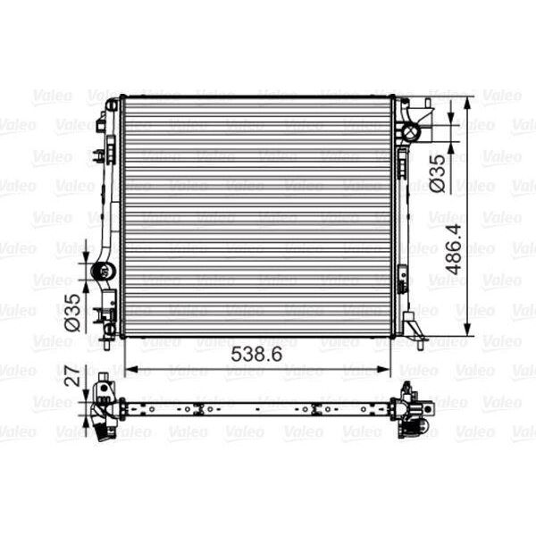 Valeo 701641 - Oe 214101263R Radiatore, Raffreddamento Motore Per Espace V (Jr)-image