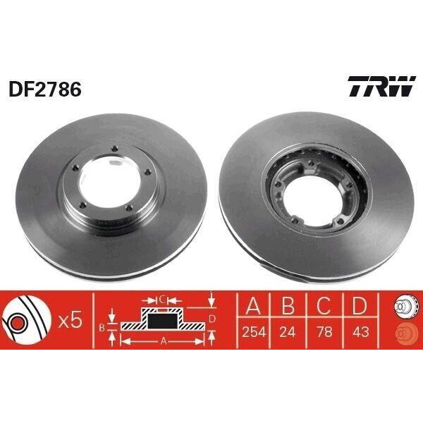 Trw DF2786 - Disco Freno Oe 5209815 Per Transit Tourneo-image