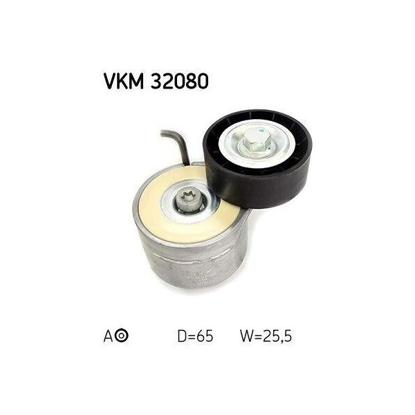 Skf Vkm 32080 Spannrolle, Keilrippenriemen Oe 46819146 Kompatibel Mit Mito, 500, 500C, 500L, 500X, Doblo, Fiorino, Grande Punto, Idea, Linea, Palio, Panda, Punto, Qubo, Siena, Strada, Tipo, Ka, Musa, Ypsilon-image